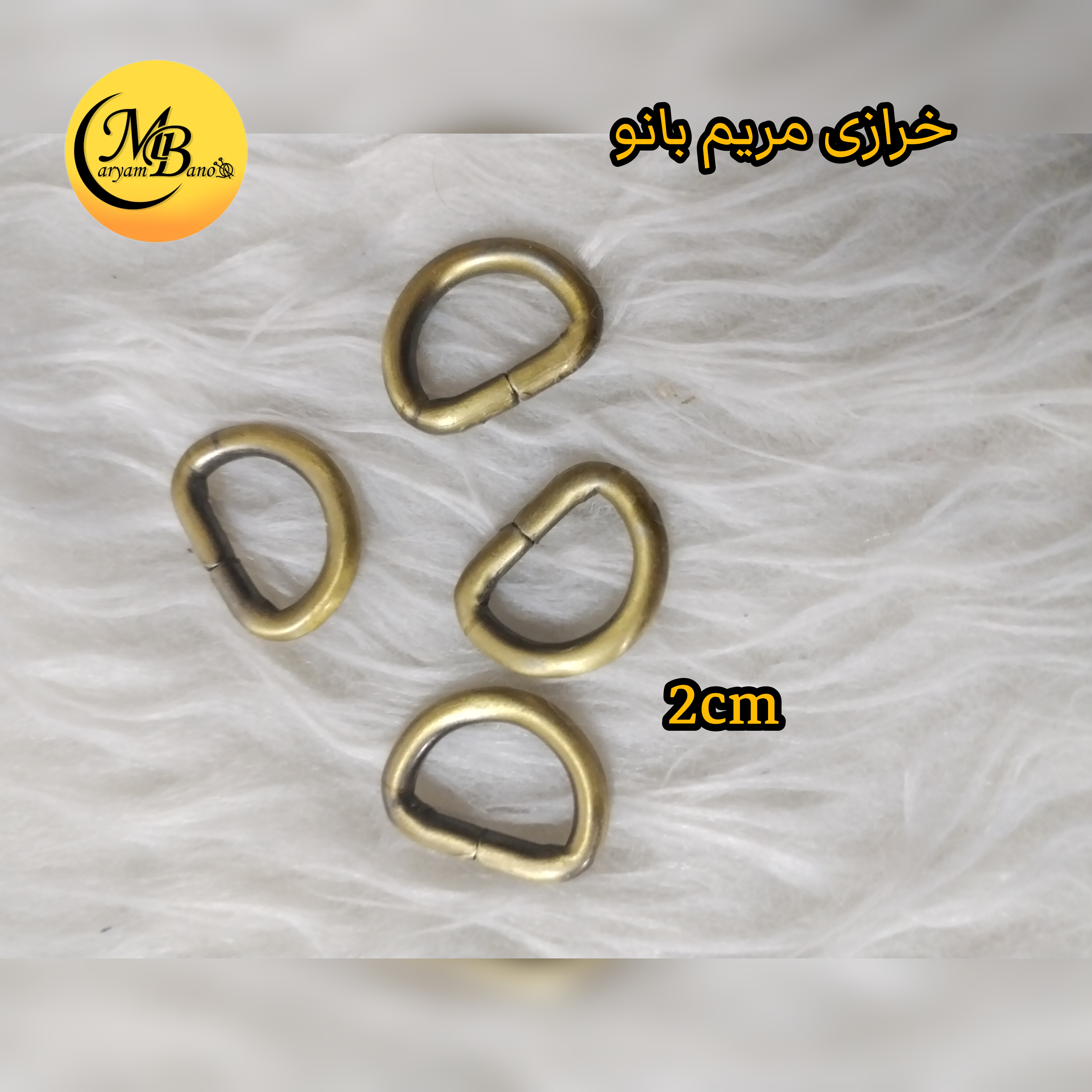 حلقه دی شکل زردقلم  2cm ضخیم ایرانی