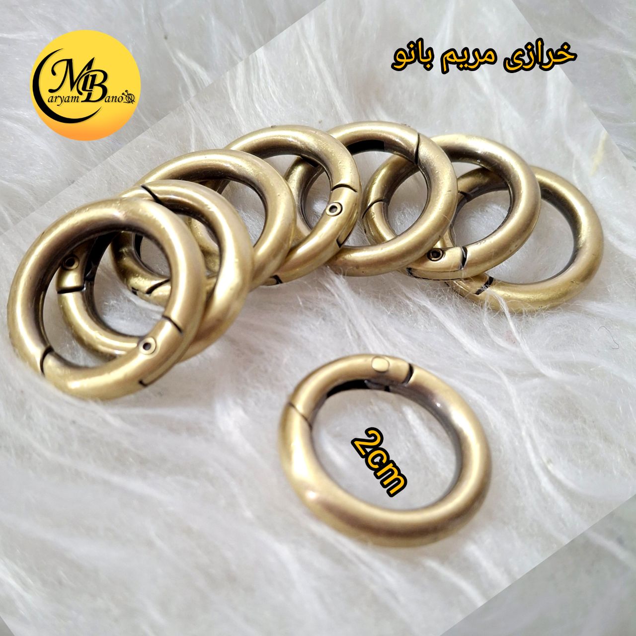 حلقه بازشو زردقلم 2 سانت