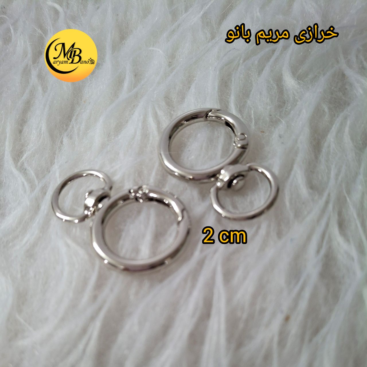 حلقه بازشو آدم برفی نقره ای 2cm