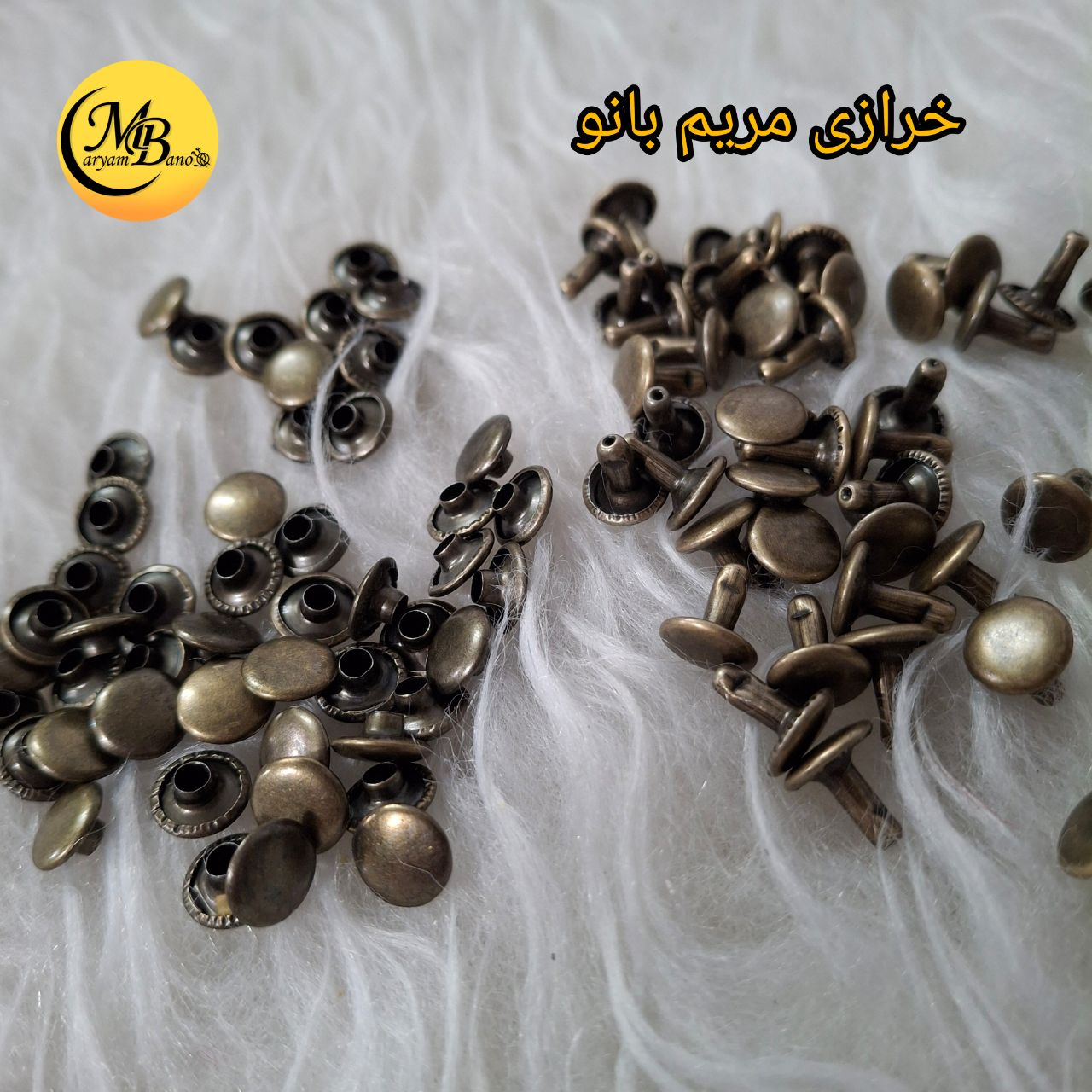 میخ پرچ زردقلم ۹میل بسته ۵۰ عددی