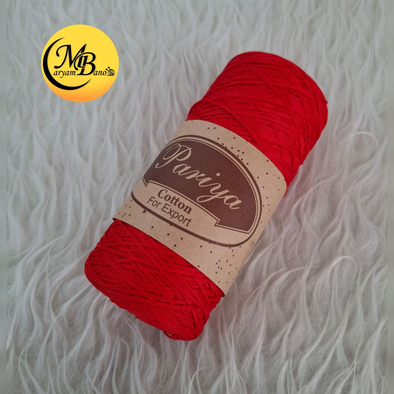 مکرومه کتان قرمز تک سوزن  بدون موم