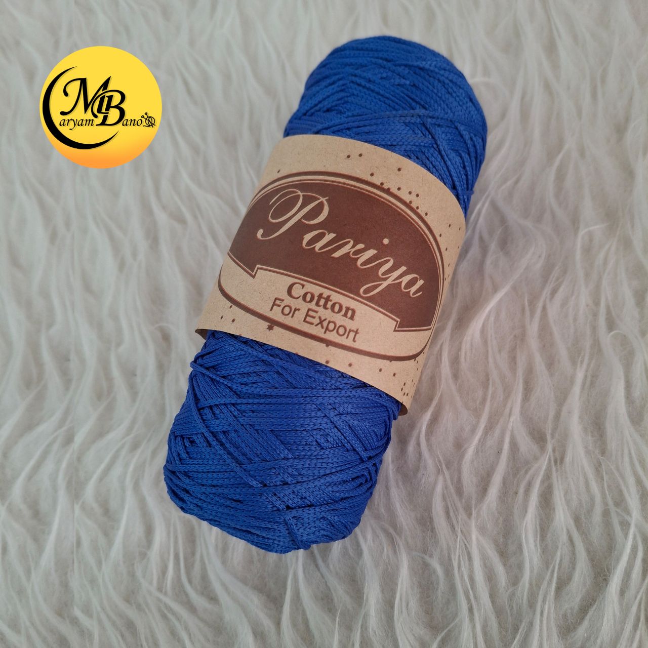 مکرومه کتان تک سوزن ابی کاربنی