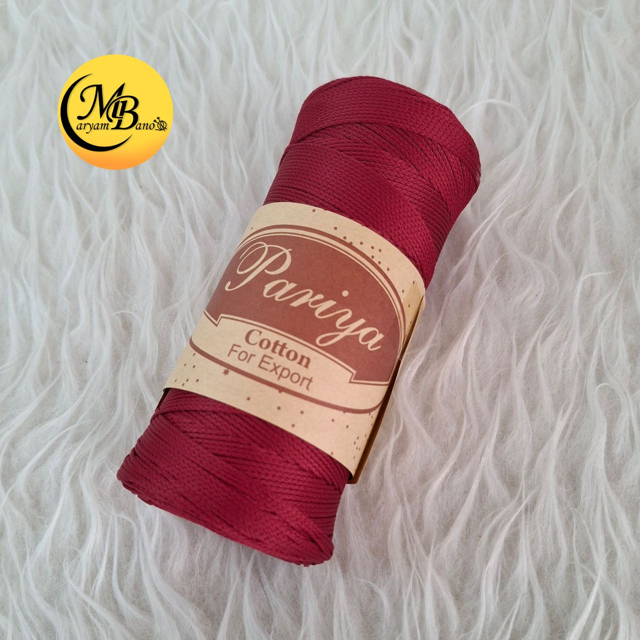 مکرومه کتان تک سوزن زرشکی