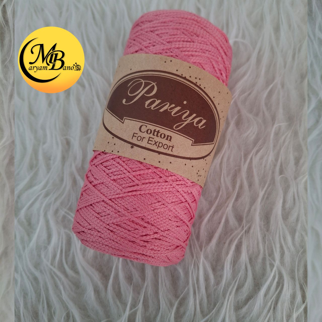 مکرومه کتان تک سوزن صورتی