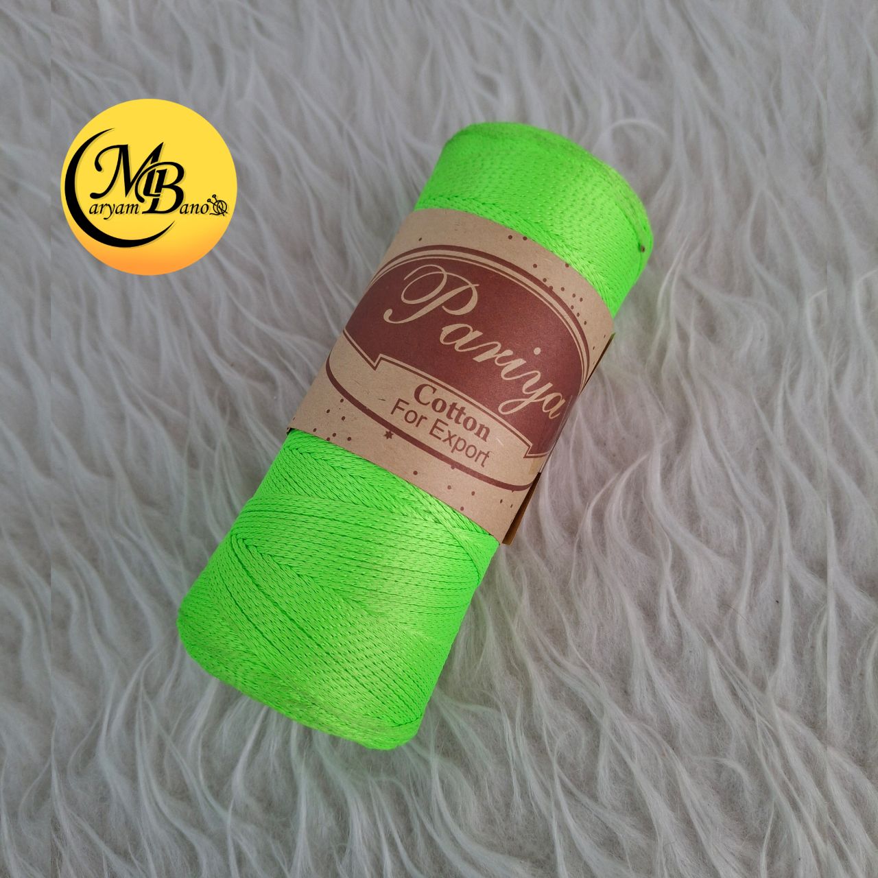 مکرومه کتان تک سوزن سبز فسفری