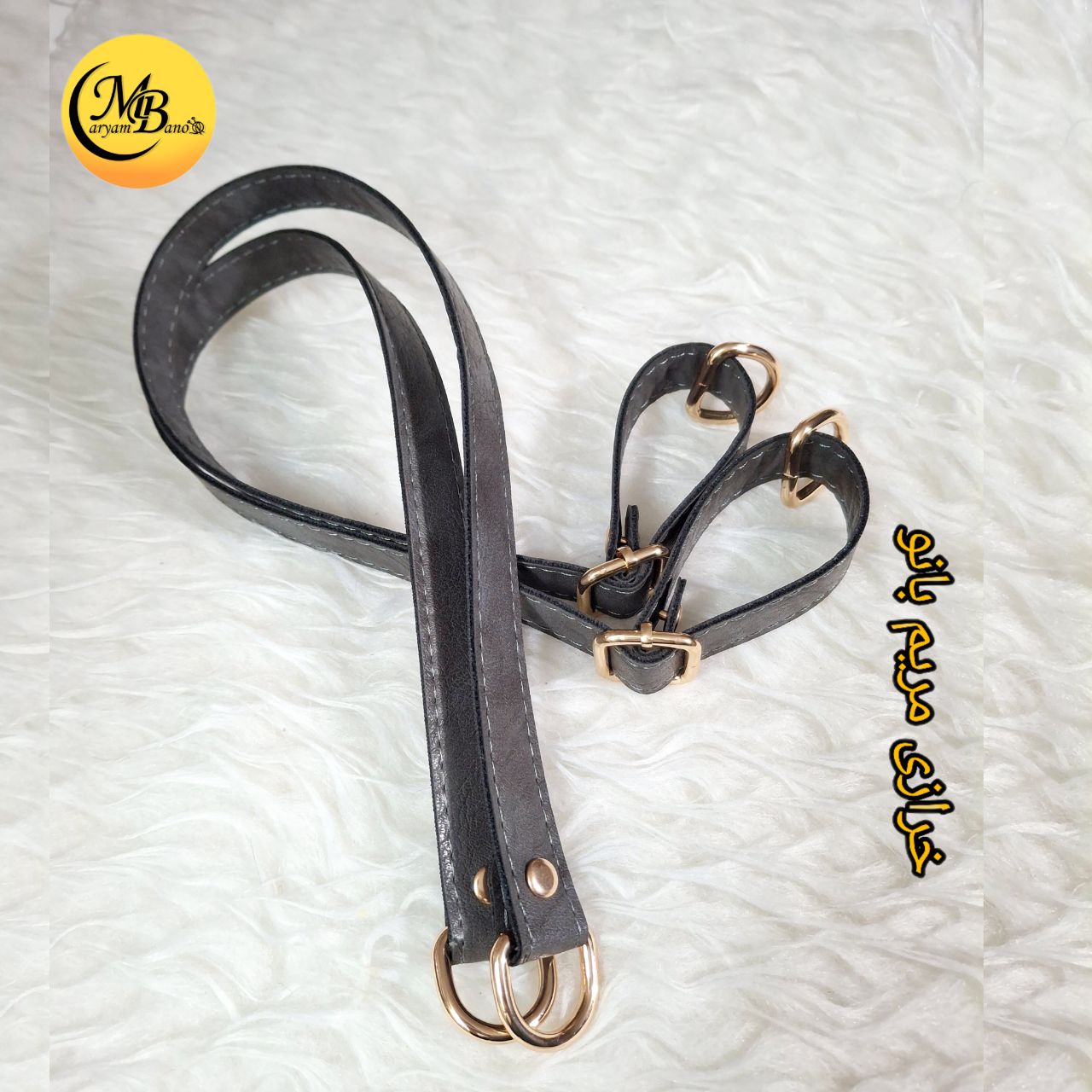 بند کوله با حلقه طوسی جفتی