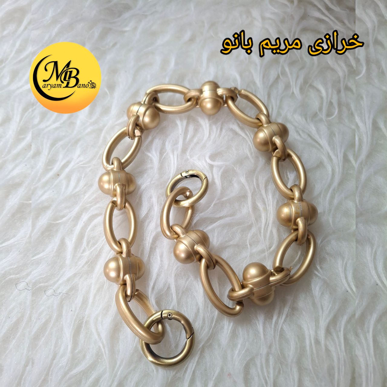 زنجیر کائوچویی رزدگلد ۵۰ سانتی با حلقه بازشو